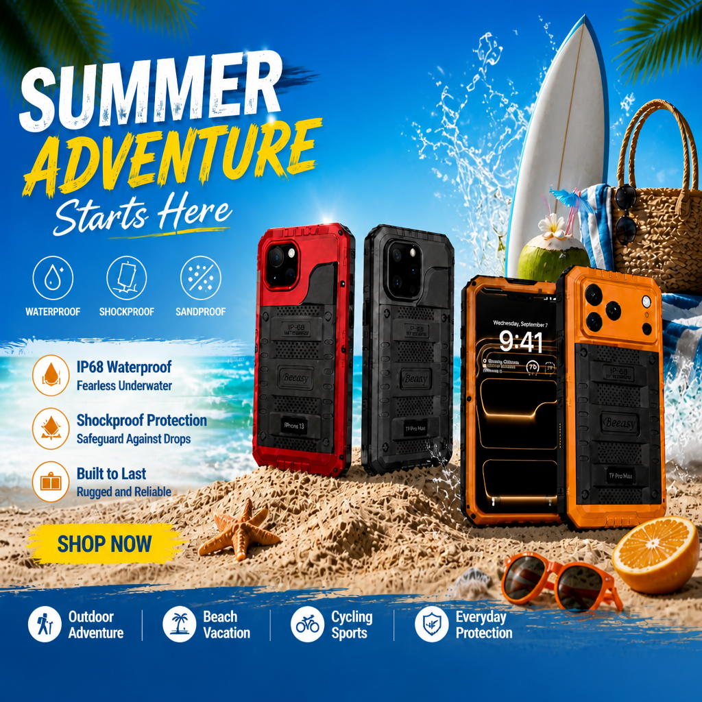 Rugged, drop-resistant, waterproof, and dustproof phone case