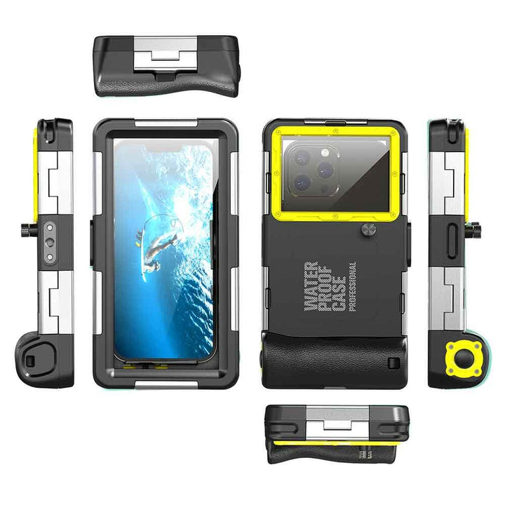 black yellow diving phone case
