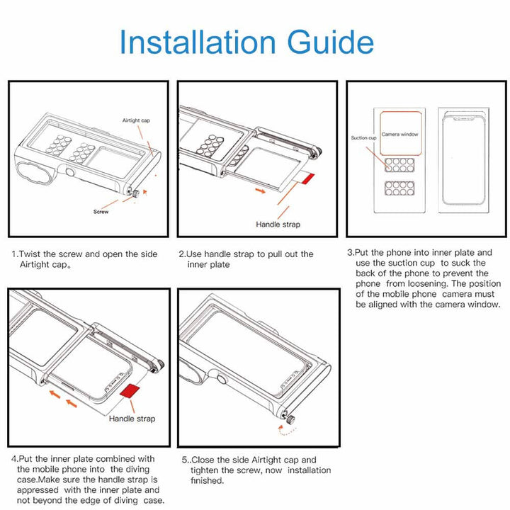 diving phone case Installation Guide