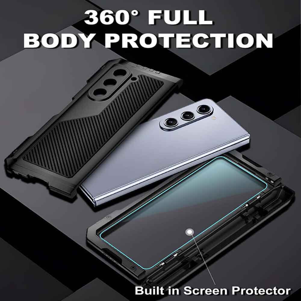 カプリ345ページ Beeasy Galaxy Z Fold 4 Case with Hinge Protection and Holder