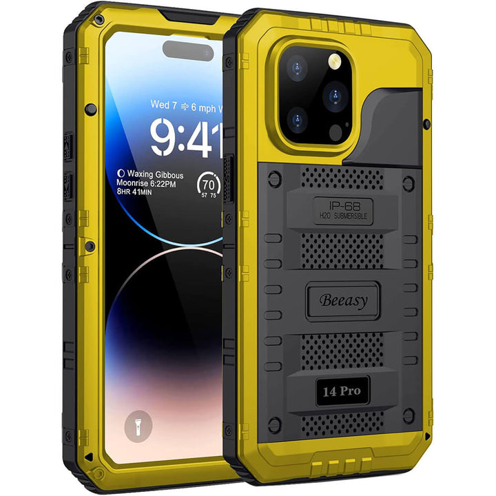 iPhone 14 pro yellow heavy duty waterproof cases