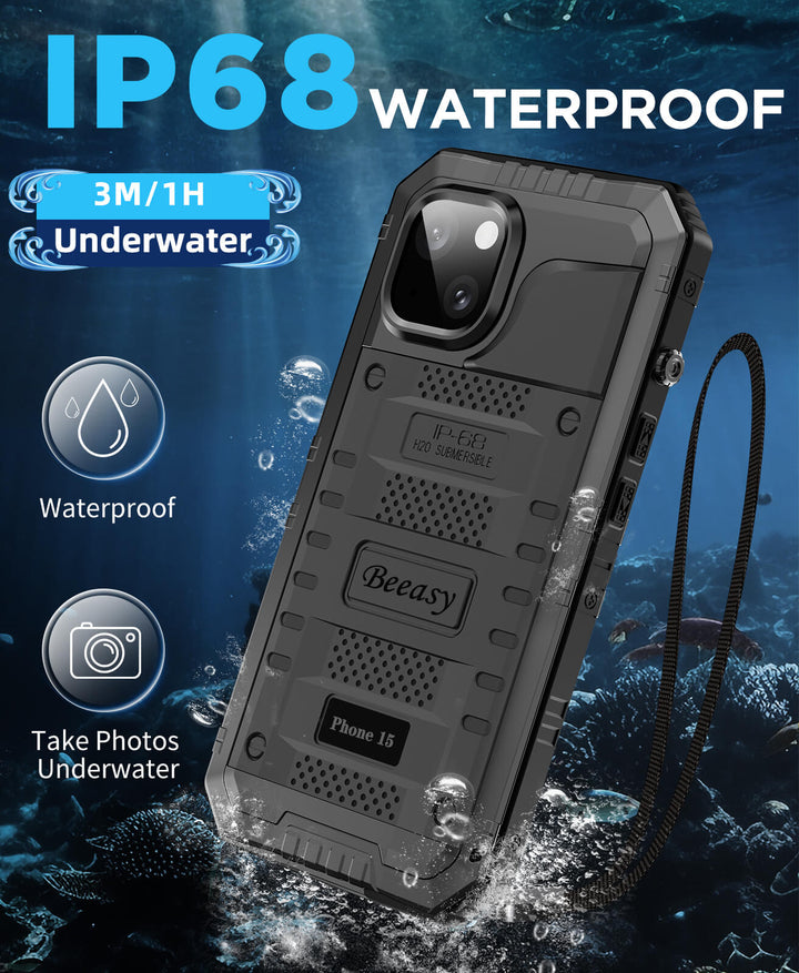 iphone 15 ip68 waterproof heavy duty case