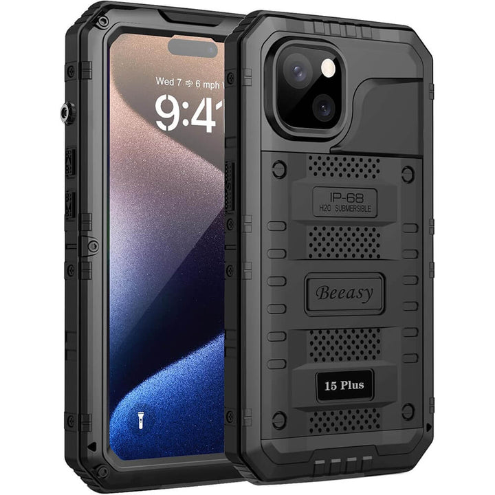 iphone 15plus balck heavy duty case