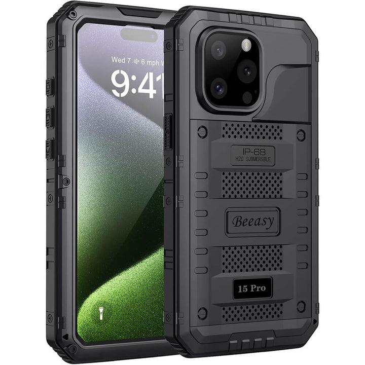 heavy duty iphone 15pro black case 