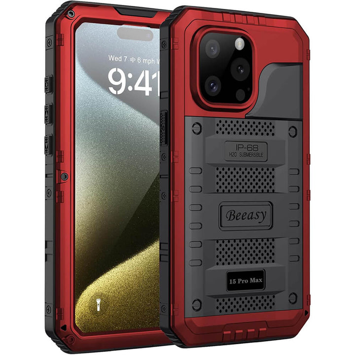 heavy duty iphone 15promax red case