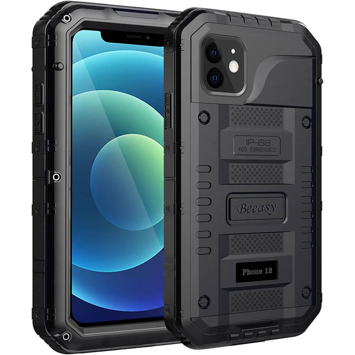 Beeasy iphone12 black  heavy duty waterproof case