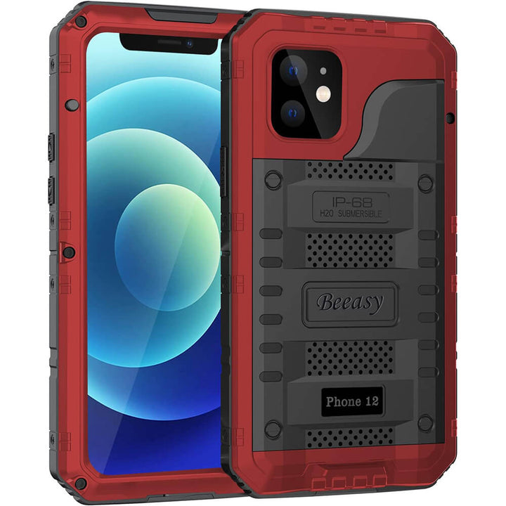 iphone12 red  heavy duty waterproof case