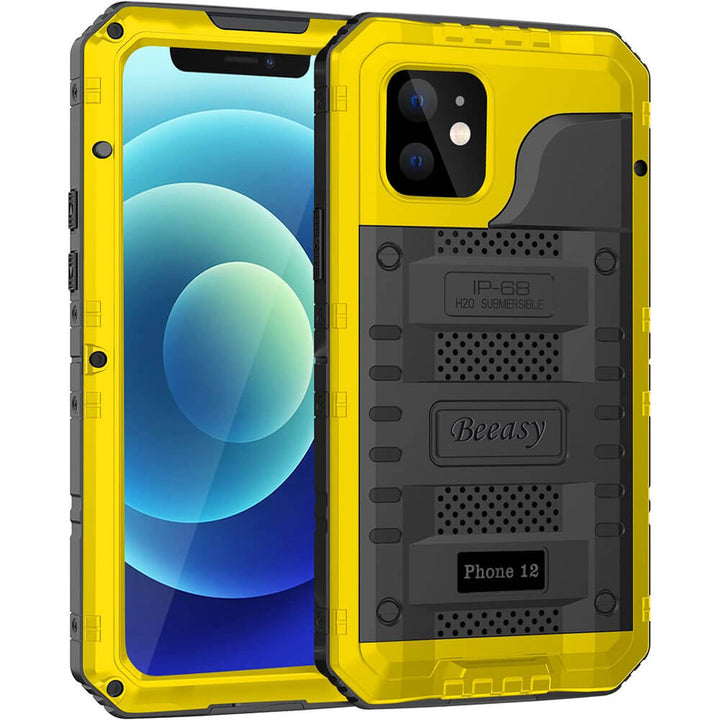 iphone12 yellow  heavy duty waterproof case