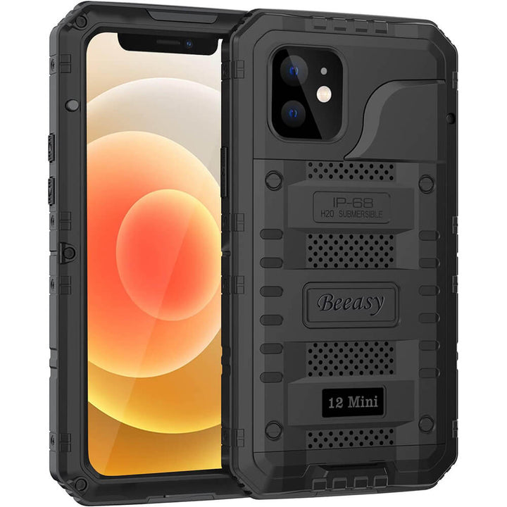 iphone12mini black  heavy duty waterproof case