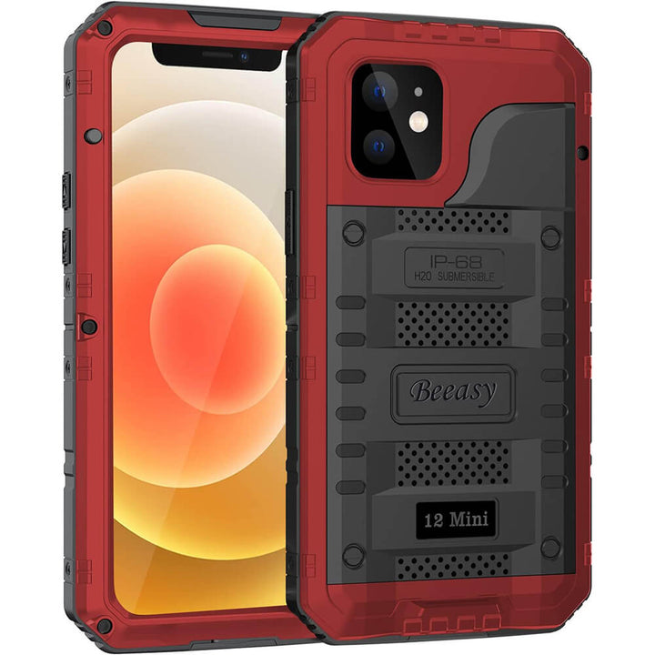 iphone12mini red  heavy duty waterproof case