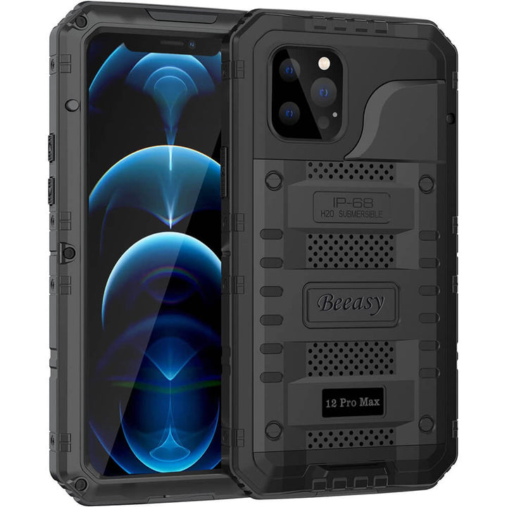 iphone12promax black  heavy duty waterproof case