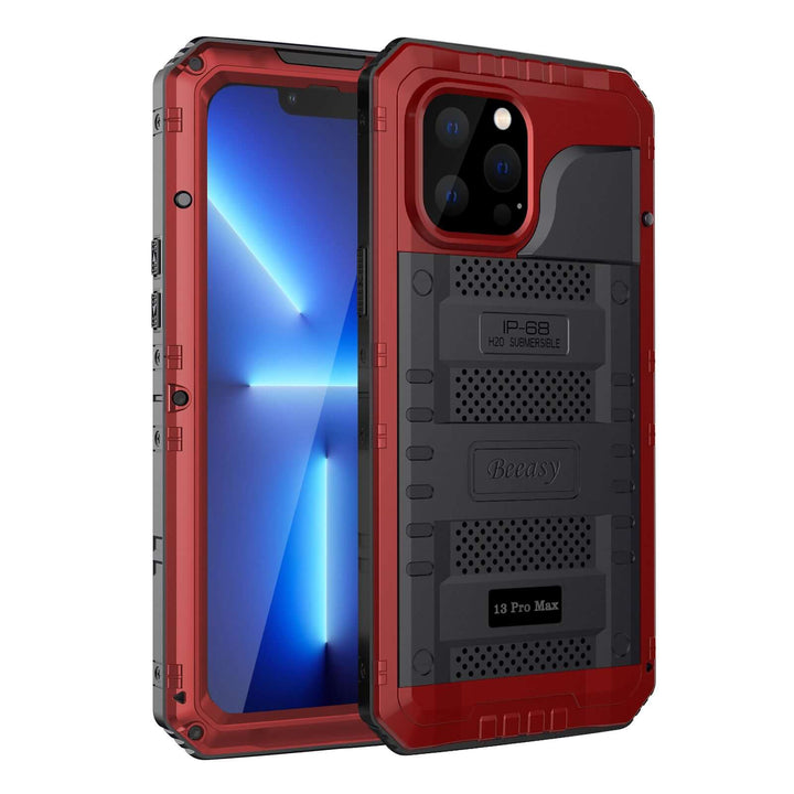 heavy duty iphone13 promax red phone case