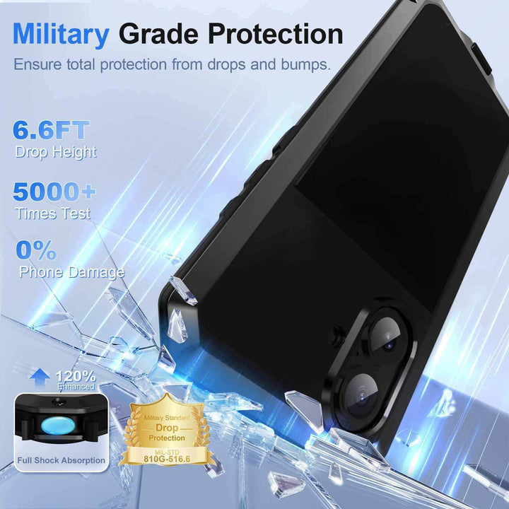 iphone 16 metal case with military grade protection