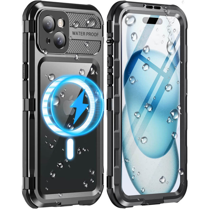 magesafe waterproof case iphone15 black