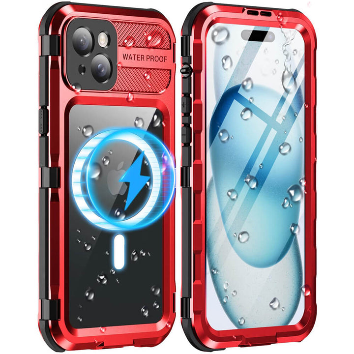 magesafe waterproof case iphone15 red