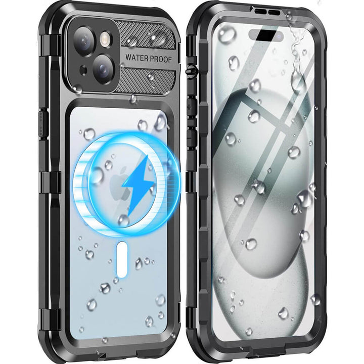 magesafe waterproof case iphone15plus  black