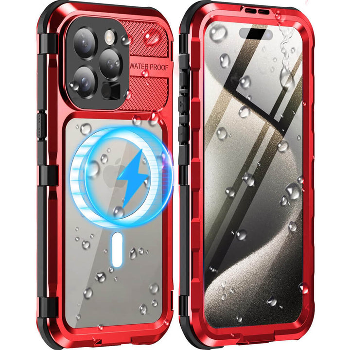 magesafe waterproof case iphone15 promax red