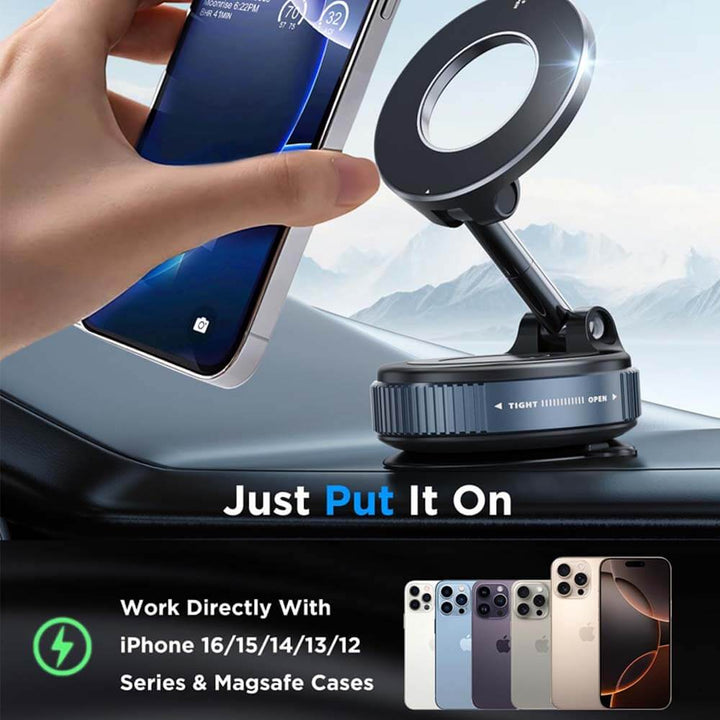 magnetic suction cup cell phone holder for dashboard