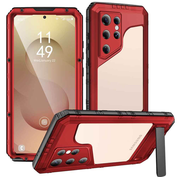  s25ultra waterproof case red