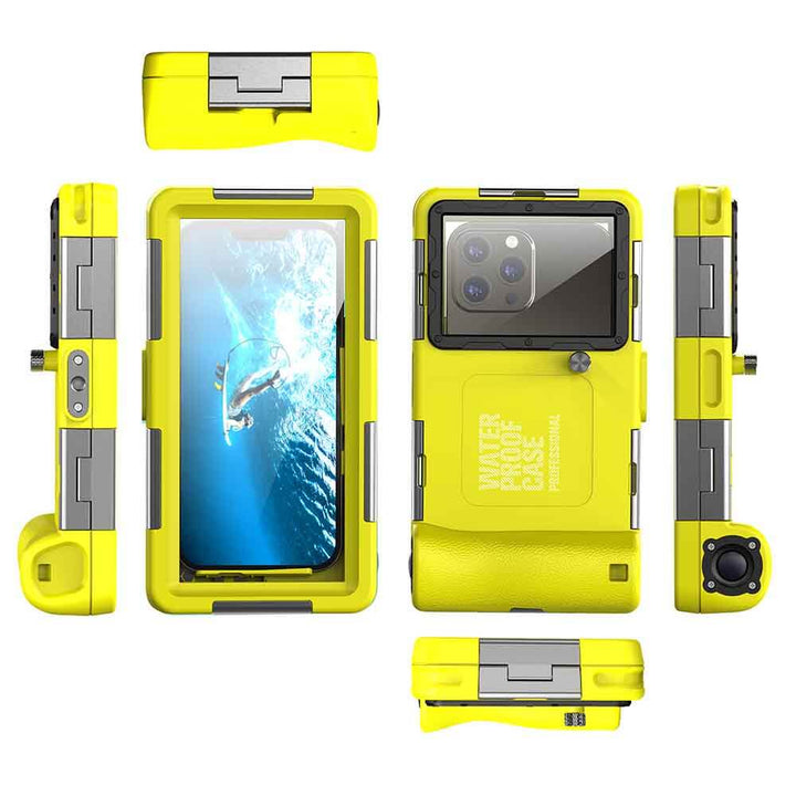 yellow black diving phone case