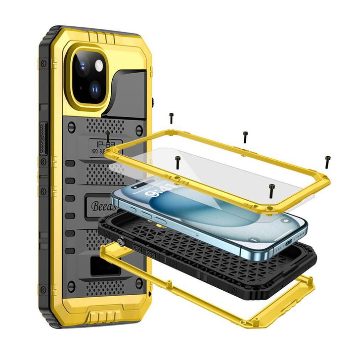 beeasy iphone 16 pro max waterproof case yellow